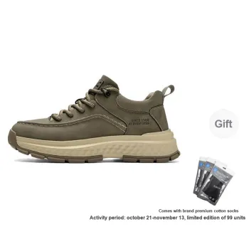 AOKANG Elegant Style Series Outdoor Boots Men Yellow Brown/Army Green