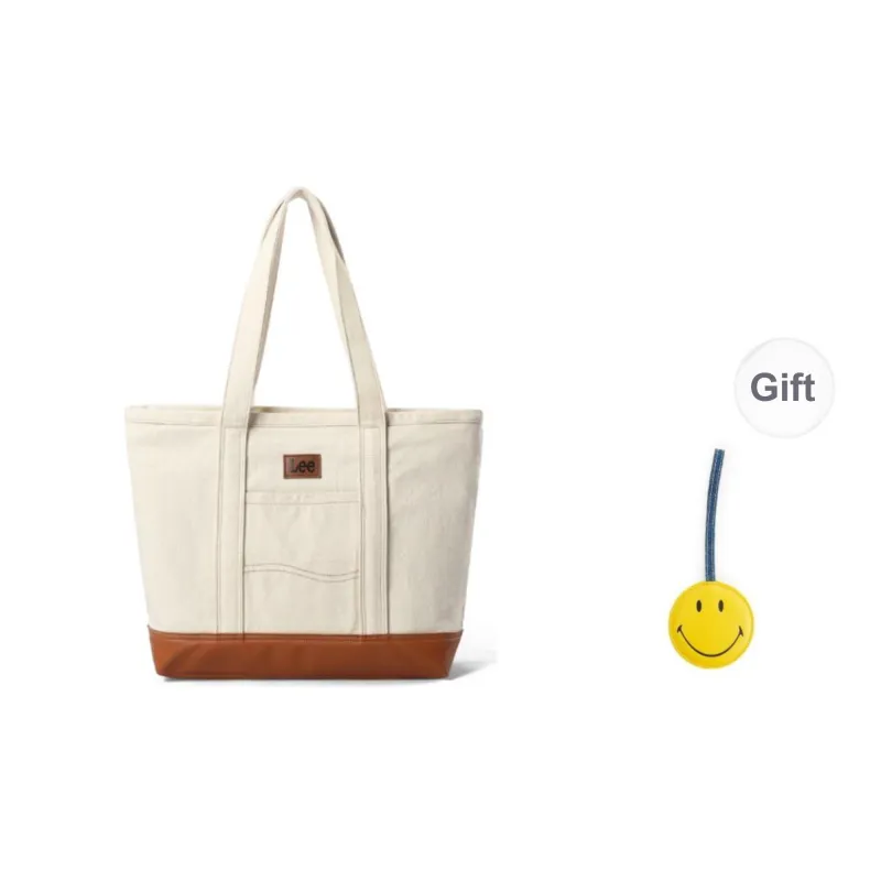 Lee Denim Tote Bag, Shopping Bag, Shoulder Bag, Handbag Regular Women's Khaki/Blue White-21