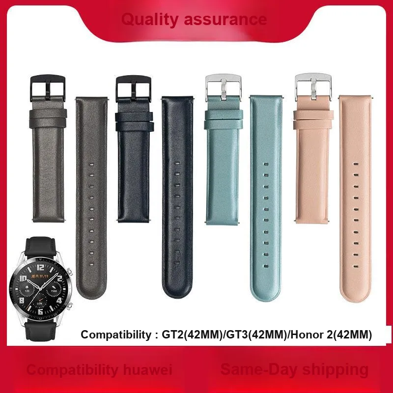 FUDIEN Huawei Compatibility Watch Band Genuine Leather Material-37