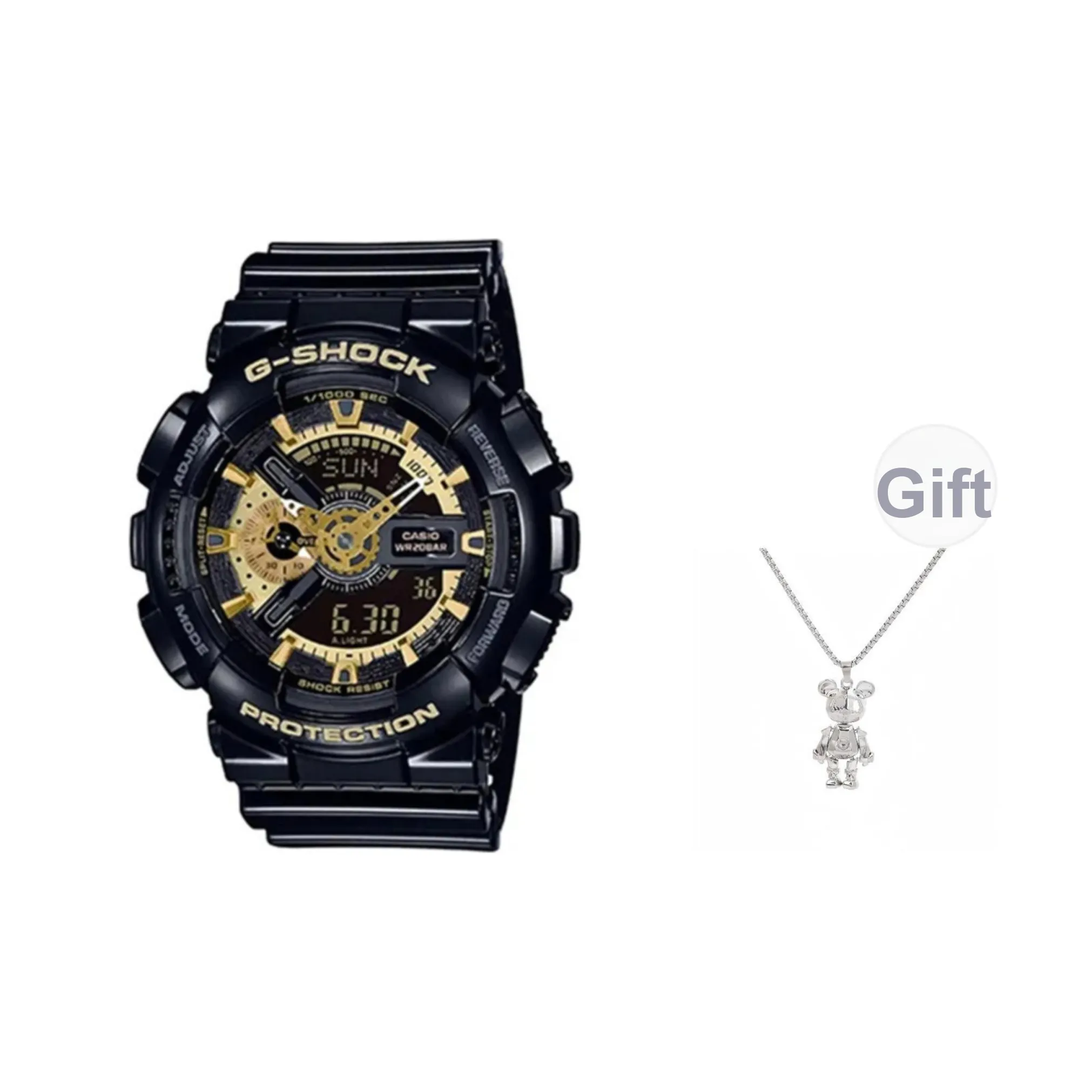 Шок Кварц Механизм Смола Ремешок Часы Унисекс Черный Циферблат