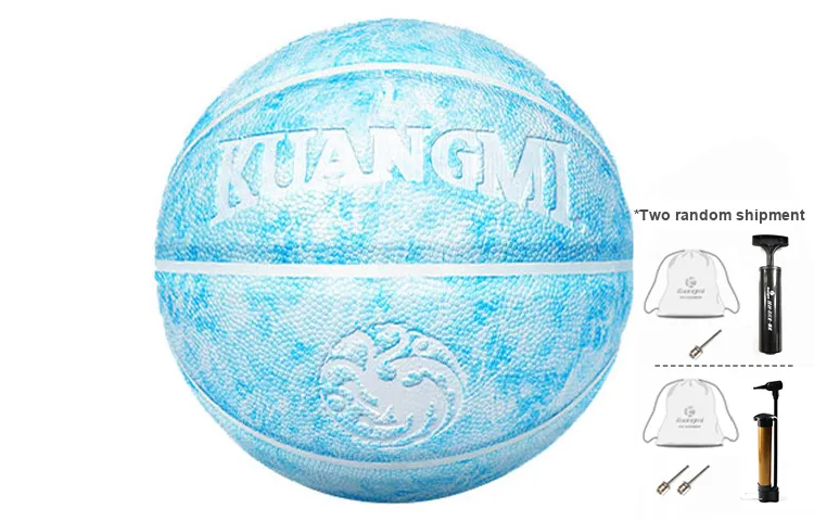 Kuangmi Ice And Fire Collection PU Basketball Blue Size 7 Training Unisex-0
