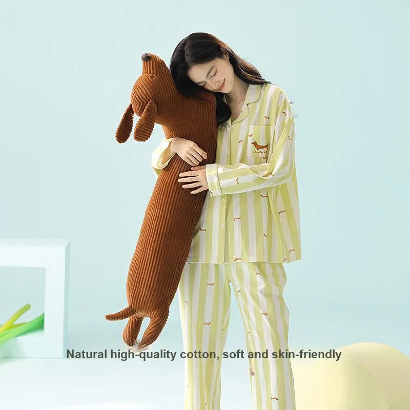 WANANNI Pajama Set Women's Yellow Green-3
