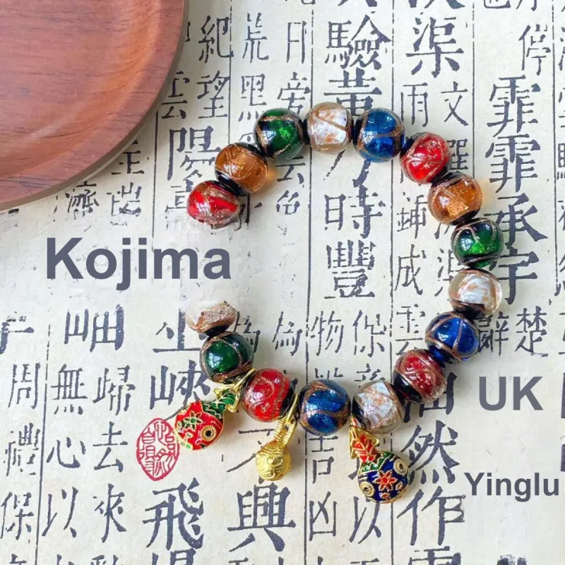 Linguanying Colored Glaze Jade Bracelets Unisex-31