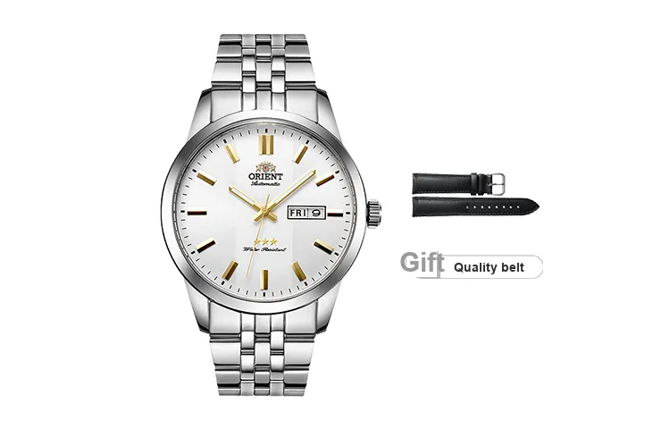 ORIENT Classic Collection Mechanical Movement Stainless Steel Strap Watch Men's Watches White Dial-1