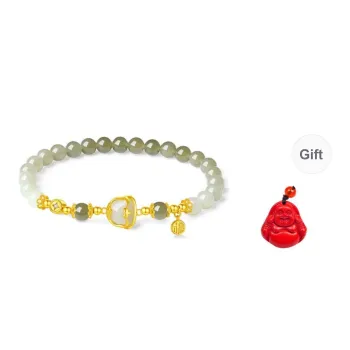 MUGONGZI Hetian Jade Bracelets Pale Greenish White Jade Women's
