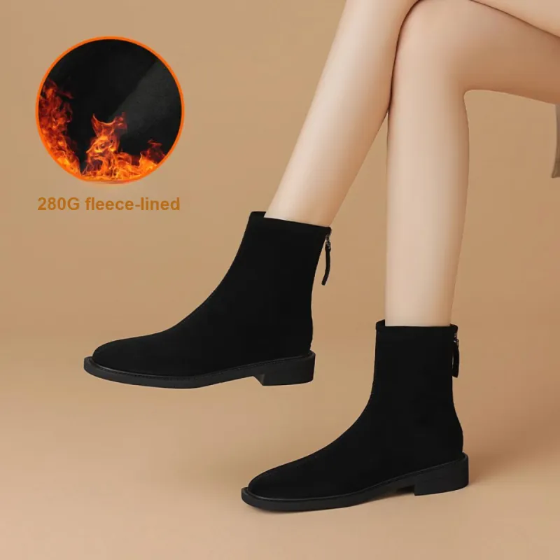 BOERDIQI Ankle Boots Women's Black/Brown-2