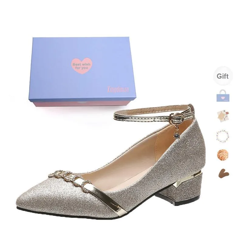 Xingdiman High Heels Women's Gold-12