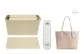 Pink White Shoulder Pads+Zippers Anti-Theft Liner+Bottom Pad
