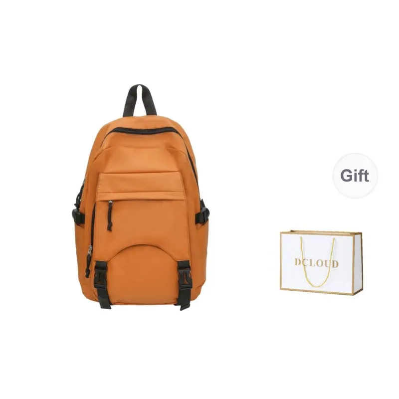 DCLOUD PU Backpack Small Size Unisex Orange/Ecru/Black/Gray/Pea Green-0