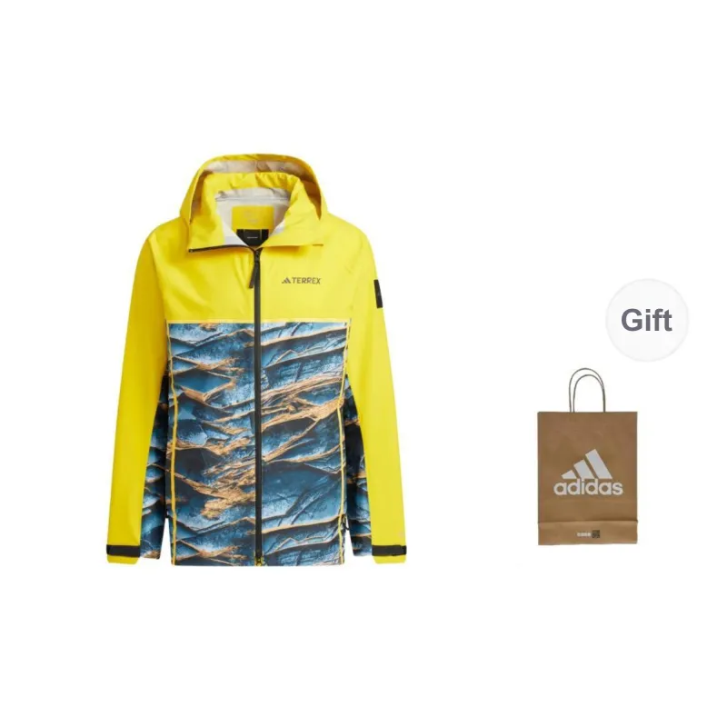 Adidas Windproof Windbreaker Jacket Men's Yellow-0