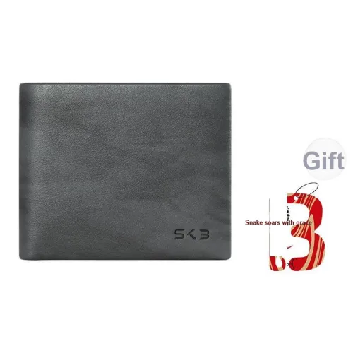 Sharkborough Кошелек из коровьей кожи обычный мужской серо-зеленый