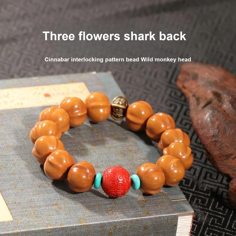 LIBALU Monkey Head Walnut Bracelets Unisex-12