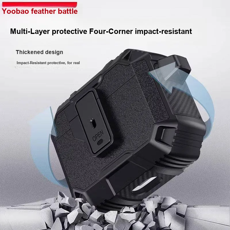 Yoobao Compatibility AirPods4 TPU Automatic Lid Fully Enclosed Impact Resistant Headphone Cases-3