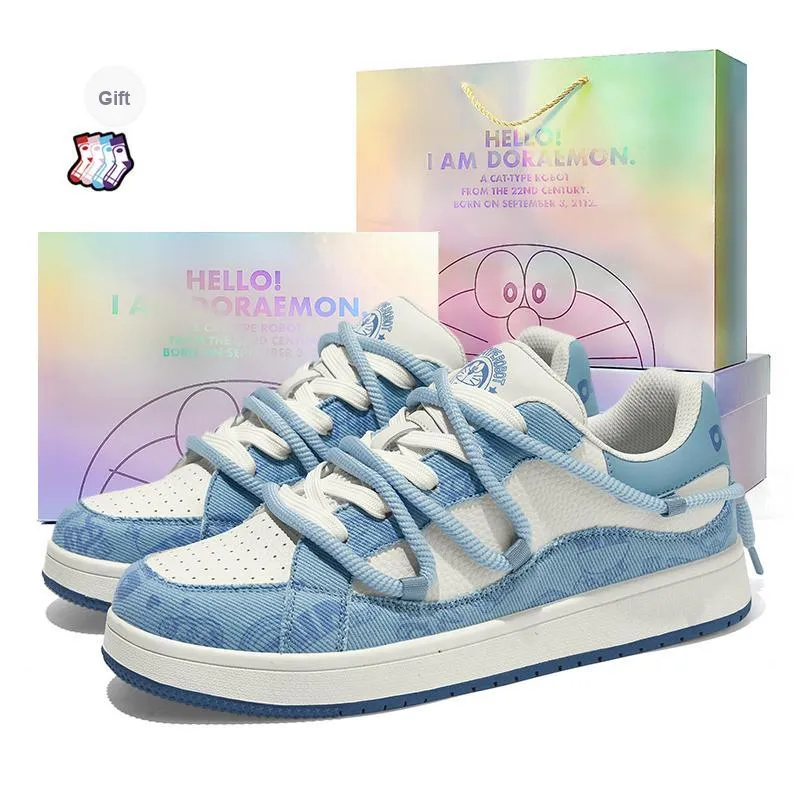 DoraemonA Box Limited Edition Puffy Shoes Low-Top Skateboard Shoes Unisex-103