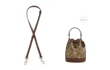 Brown 1.1cm wide Litchi pattern Gold buckle 90-120cm [suitable for 24-Year snowflake Bucket Bags]