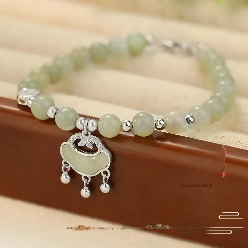 VANA Hetian Jade Bracelets Pale Greenish-White Jade Women's-1