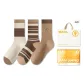 White & Brown, White Stripes, Khaki (3 Pack)