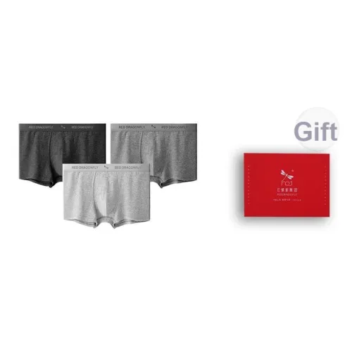 RED DRAGONFLY Хлопок Трусы Мужские 3 Пачки Подарочный Набор Коробка