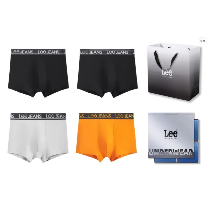 Lee Underpants Men's 4 Pack Box+Shopping Bag-27