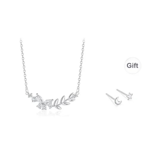 KOREET Sterling Silver Love Confession Anniversary Gift For Her Birthstone Necklace Women's