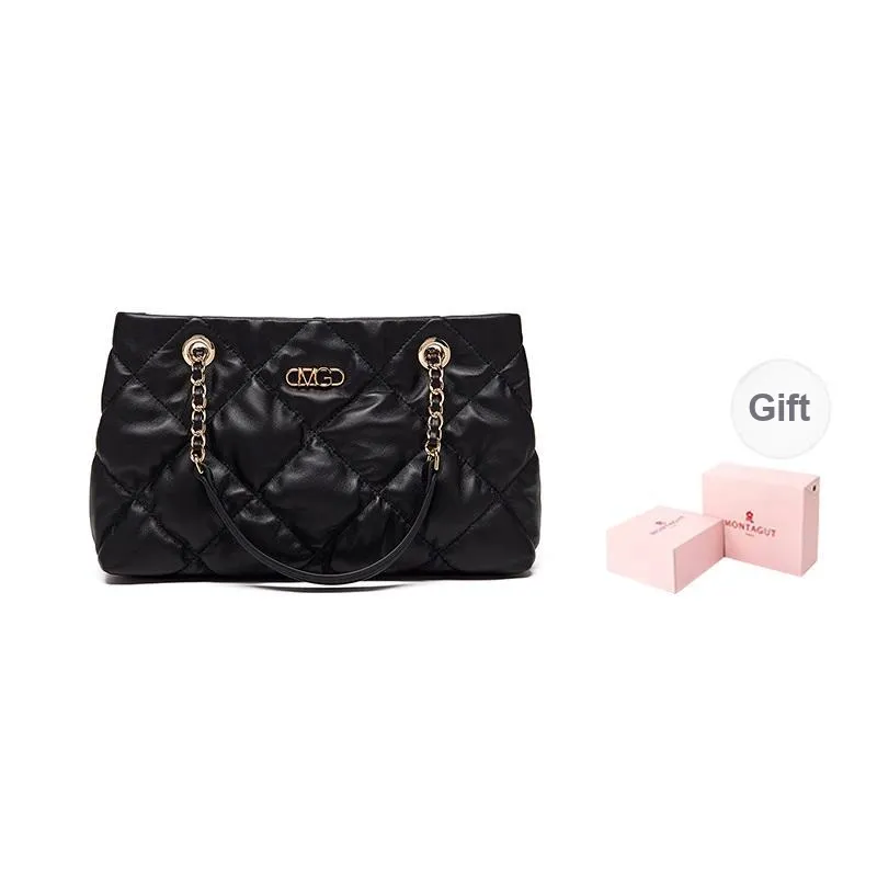 Montagut Sheepskin Chain Bag, Shoulder Bag Regular Women's Ecru/Light Green/Stone Gray/Acorn/Ice Coffee/Yellow/Black-28