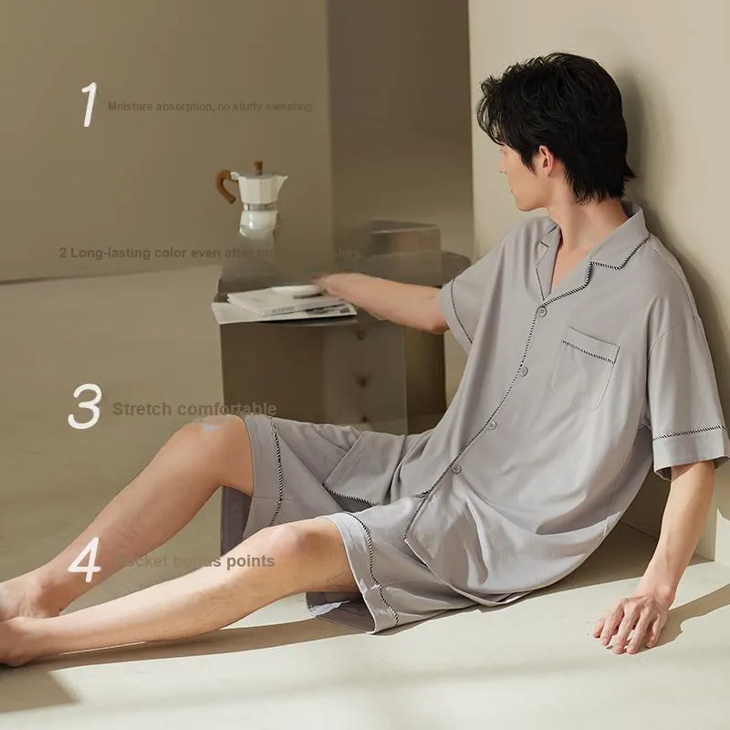 Xuan Liang Pajama Set Men's Gift Box Set Ultimate Gray-2