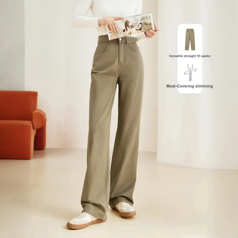 Mo Han Yi Mei Jeans Women's Olive Green-2