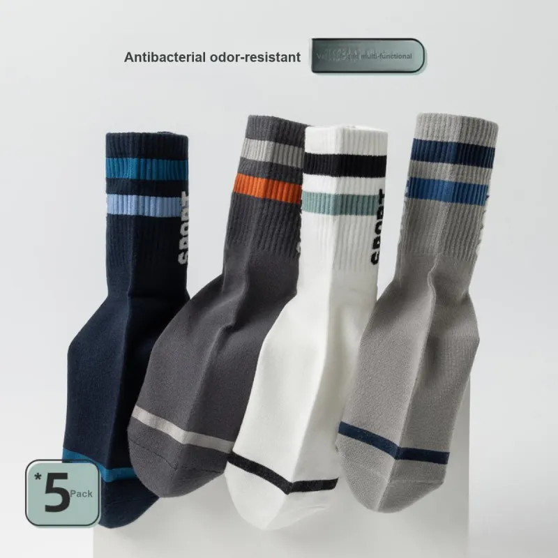 Urban Beauty Mid Calf Socks Men's 5 Pack-5