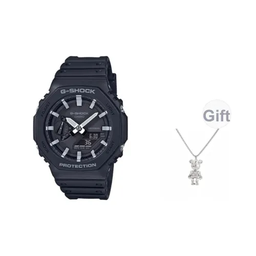 CASIO RURAL Oak Черный Warrior Спортивный Dual Display Кварцевый механизм Смольный ремешок Часы Унисекс Черный циферблат