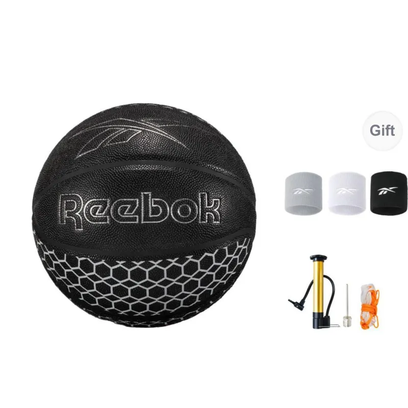 Reebok PU Basketball Black Gold Size 7 Training Match Unisex-5