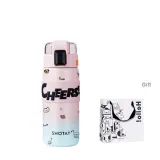 Pink Mist Sea+Kitten Puppy+Graffiti Shopping Bag