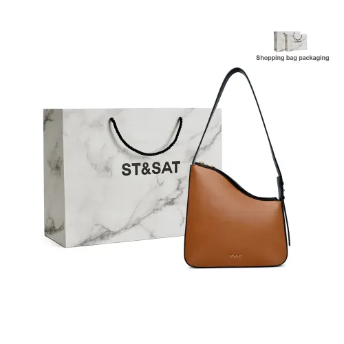 ST&SAT Genuine Leather Handbag Crossbody Bag Tote Bag Shopping Bag Shoulder Bag Moschino Size Women's