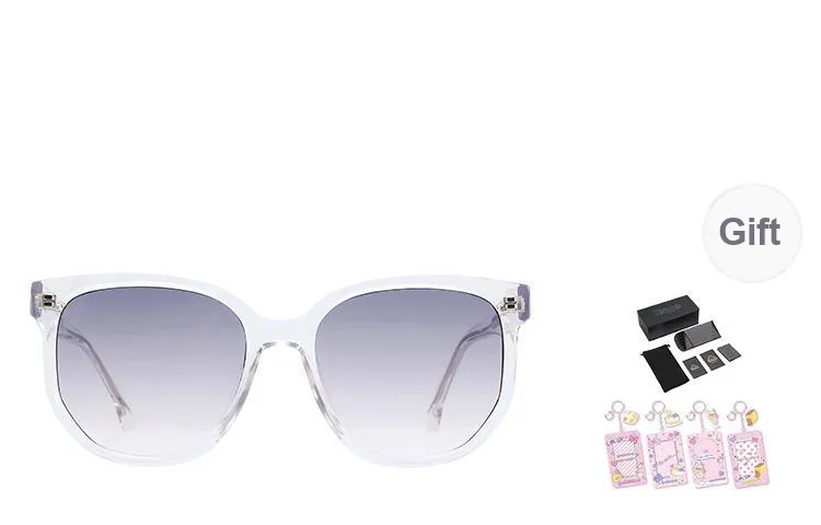 Kappa Plate Frame Oval Sunglasses Unisex Silver White-2