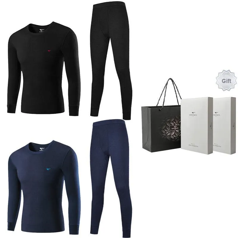 SEPTWOLVES Thermal Set Men's 2 Piece Underwear Gift Box Set-78