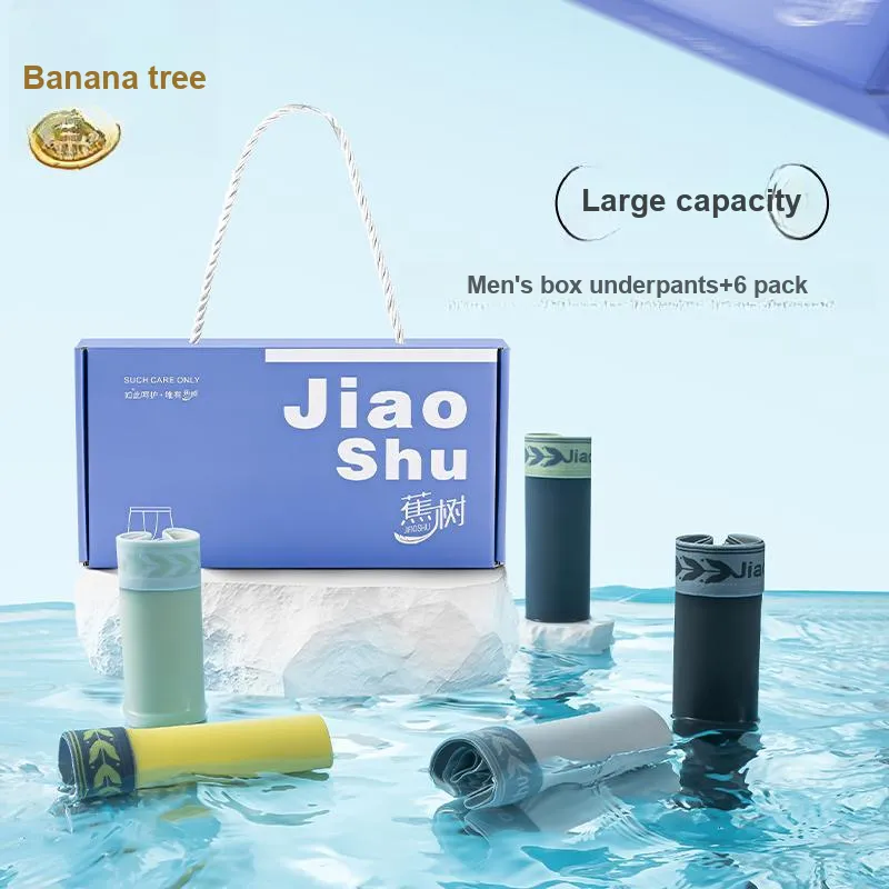 Jiaoshu Underpants Men's 6 Pack Mixed Color-1