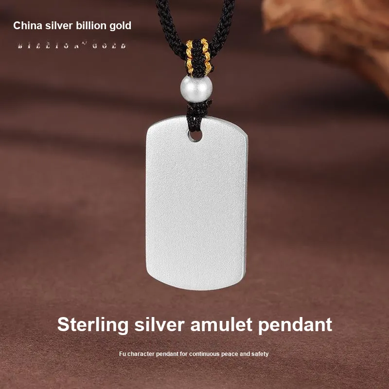 ZHONGYINYIJIN S999 Fine Silver Necklaces Unisex-4
