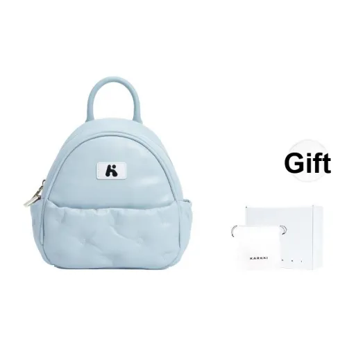 Karkki Sheepskin Carry Backpack Women's Cream Blue Каркки Sheepskin Carry Рюкзак Женский Кремово-Синий