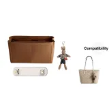 Ecru Shoulder Strap Pad+Brown Liner+Pendant (Bag Not Included)