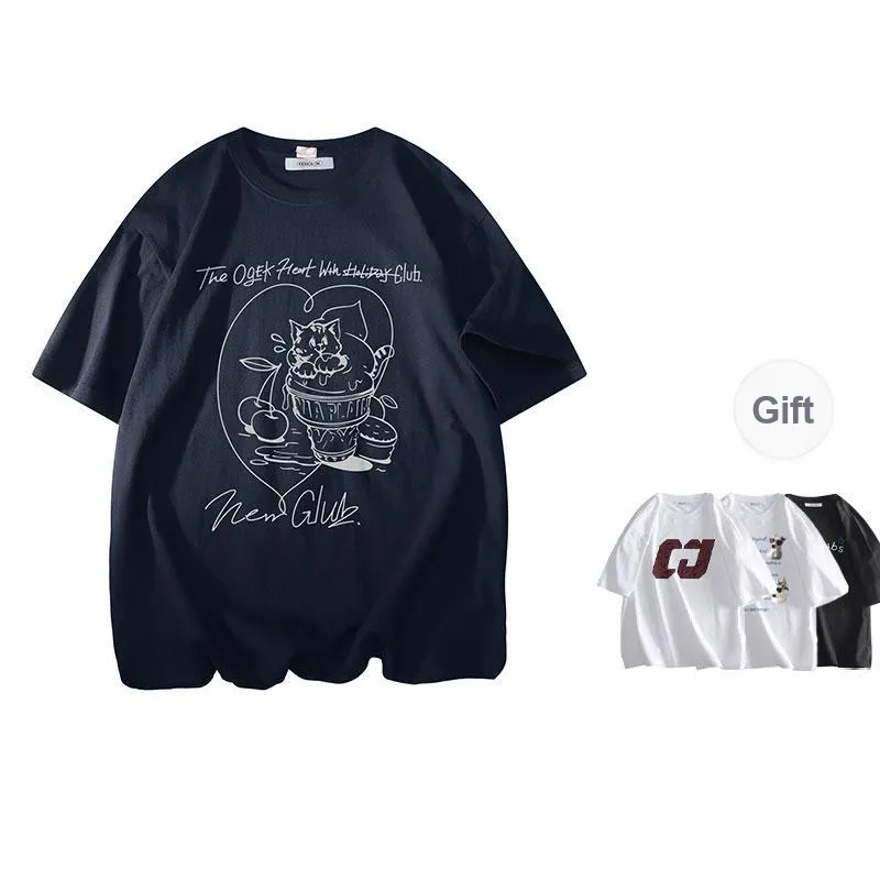 OGEK T Shirt Unisex White Comes With Random Print T Shirt-8