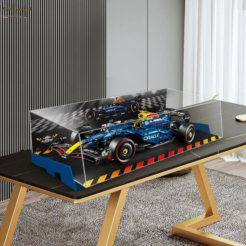 LIGHT YOUR BRICKS Compatibility Building Block 42206 Oracle Red Bull RB20 F1 Racing Display Case Model Accessories-2
