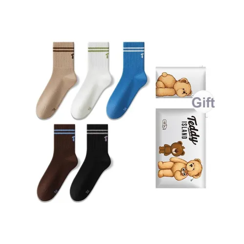 TEDDY ISLAND Все Season Хлопковые носки 10A Антибактериальные Детские носки