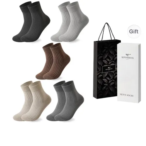 SEPTWOLVES Mid Calf Socks Men's 5 Pack Box Included