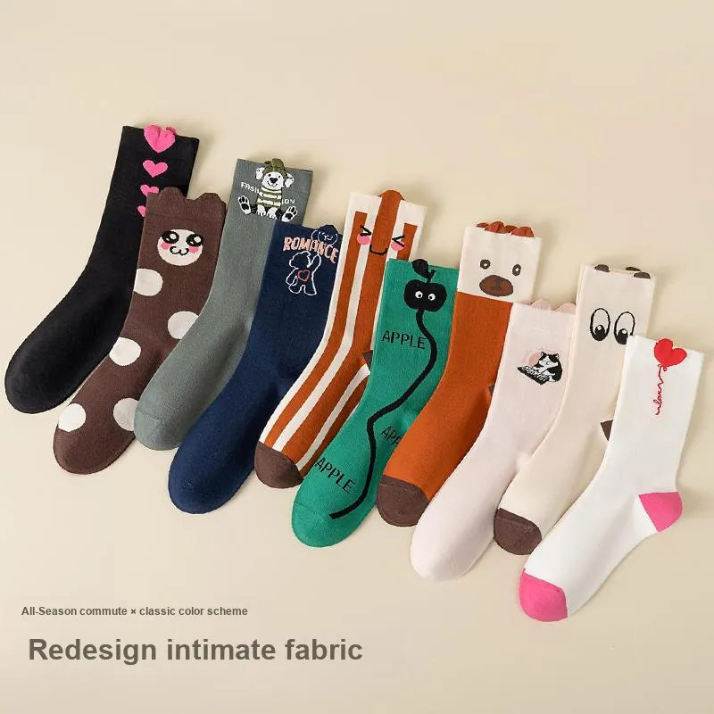 Caramella Mid Calf Socks Women's 4 Pack-2