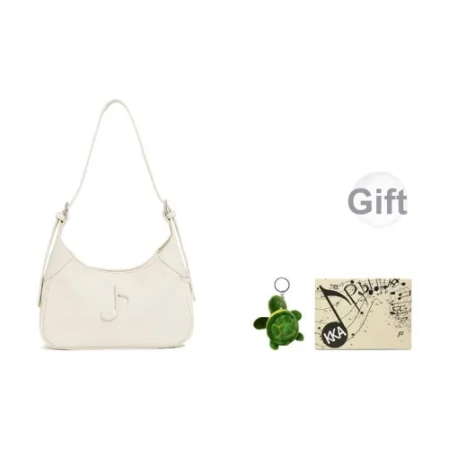 KKA ПУ (полиуретан) Сумка через плечо Женская Черный Экрю Абрикос