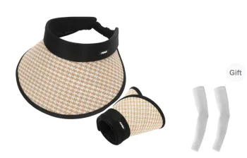 PEAK RIGHT Series Polyester Sun Protection Hats Unisex Ecru Black White