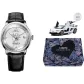 Silver Dial Black Belt