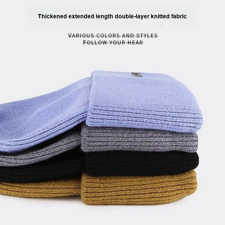 Lackpard Wool Knitted Fabric Beanies Unisex-2