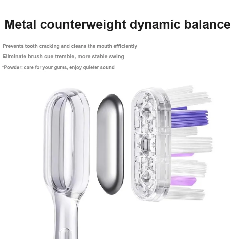 Dazzling Compatible Laifen Shaker Lefen Electric Toothbrush Heads 4 Pcs/8 Pack Non Original Cushioning Soft Bristles-2