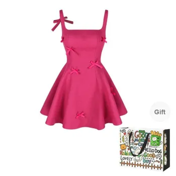 BVODE Sleeveless Dresses Women's Fuchsia Shopping Bag