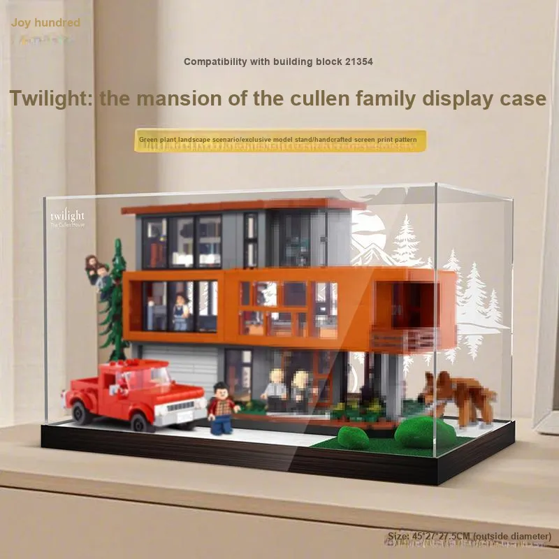 LIGHT YOUR BRICKS Compatibility Building Block 21354 Twilight Cullen Family Mansion Display Case Model Accessories-1